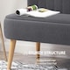 image 4 of HOMCOM Linen-Feel Double Sofa w/ Wood Frame Padding Back, Dark Grey