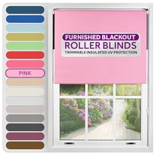 Blackout Roller Blind 120cm Wide x 210cm Long | Pink | Pink