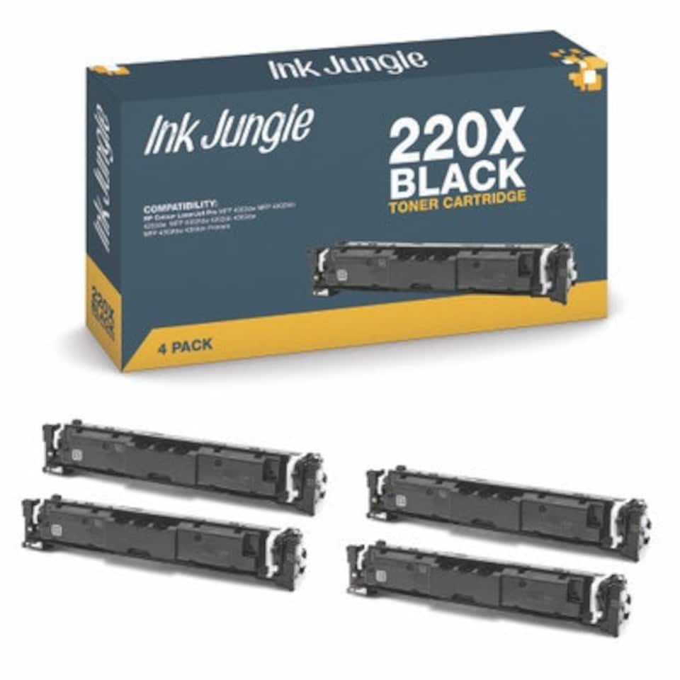 image 1 of 4x Compatible HP 220X Black Toner Cartridges Black