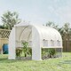 image 2 of Outsunny 3 x 2 x 2m Polytunnel Green House w/ UV-resistant PE Cover, Green