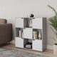 image 2 of 9-Cube Shelving Unit With Geo Doors - Square | Grey | Grey & White | 1