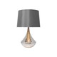 image 4 of Willis Satin Nickel Glass Table Lamp Grey