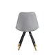 image 5 of Set of 6 Sofia Ergonomic Modern Dining Chairs Upholstered in Velvet, Metal Legs with Gold End Tips Grey | Light Grey