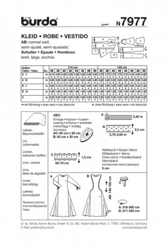 image 1 of Burda 7977 Paper Sewing Pattern – Women’s Costumes, UK Sizes 10–24, Easy