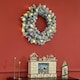 image 8 of HOMCOM 60cm Flocked Christmas Wreath with Lights Pine Cones Berries Green