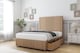image 4 of Sloomy Harrington Mink Naples Divan Bed Base No Drawers With 26 Inch Strutted Headboard & 12 Inch Matching Footboard | Brown | Mink | Small Single | 1