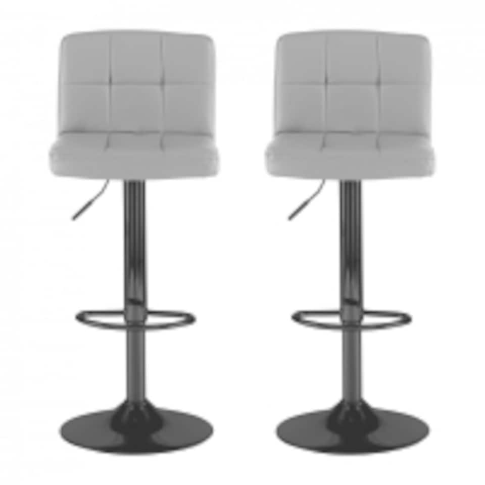 image 1 of Dark Grey Faux Leather Bar Stool