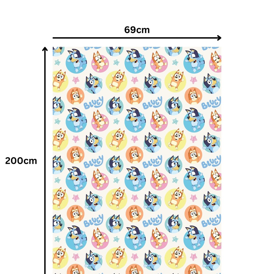 image 1 of Bluey 2m Roll Wrapping Paper
