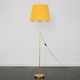 image 2 of ValueLights Charlie Gold Floor Lamp Mustard Taper Shade & Bulb Yellow