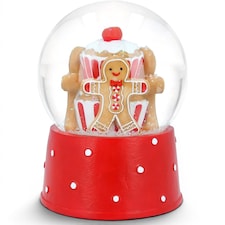 Gisela Graham Christmas Gingerbread and Cupcake Musical Snow Globe