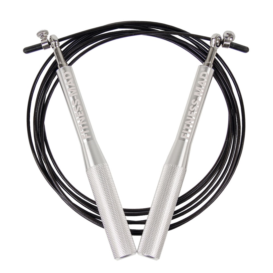 image 1 of Fitness Mad Ultra Speed Rope | Black | Black/Silver | One Size | 1
