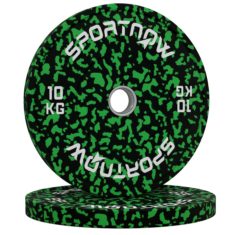 image 1 of SPORTNOW Olympic Weight Plates with 5cm Holes for Weight Lifting | Yellow | Not provided