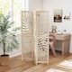 image 2 of HOMCOM 3 Panel Room Divider, Detachable Privacy Screens, Natural Wood | Brown | Natural wood finish