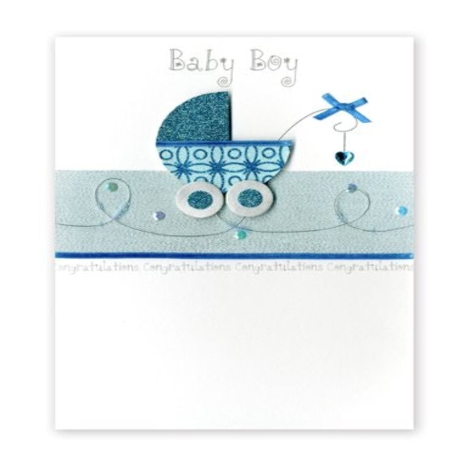image 1 of Second Nature Luxury Greeting Card for the Birth of a Baby Boy