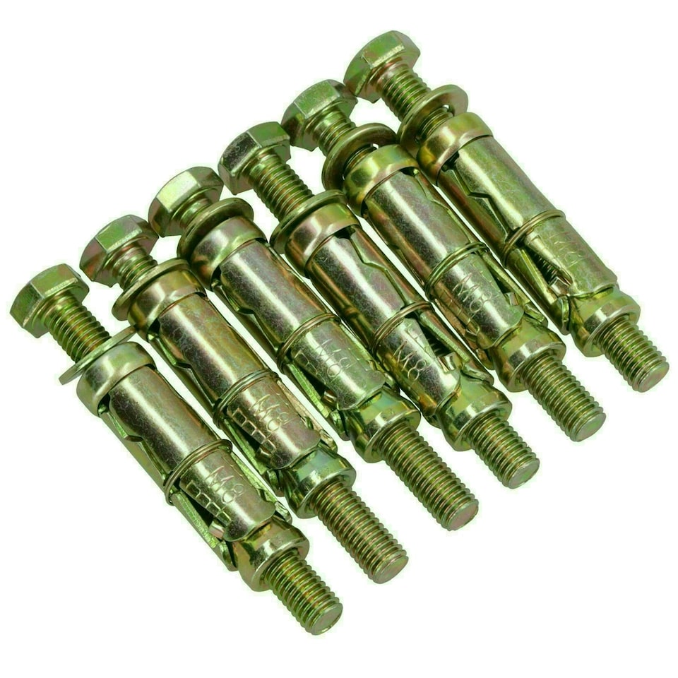 image 1 of M8 8mm x 75mm Expansion Rawl Bolt for Masonry Sleeve Anchors Fastener 12pk