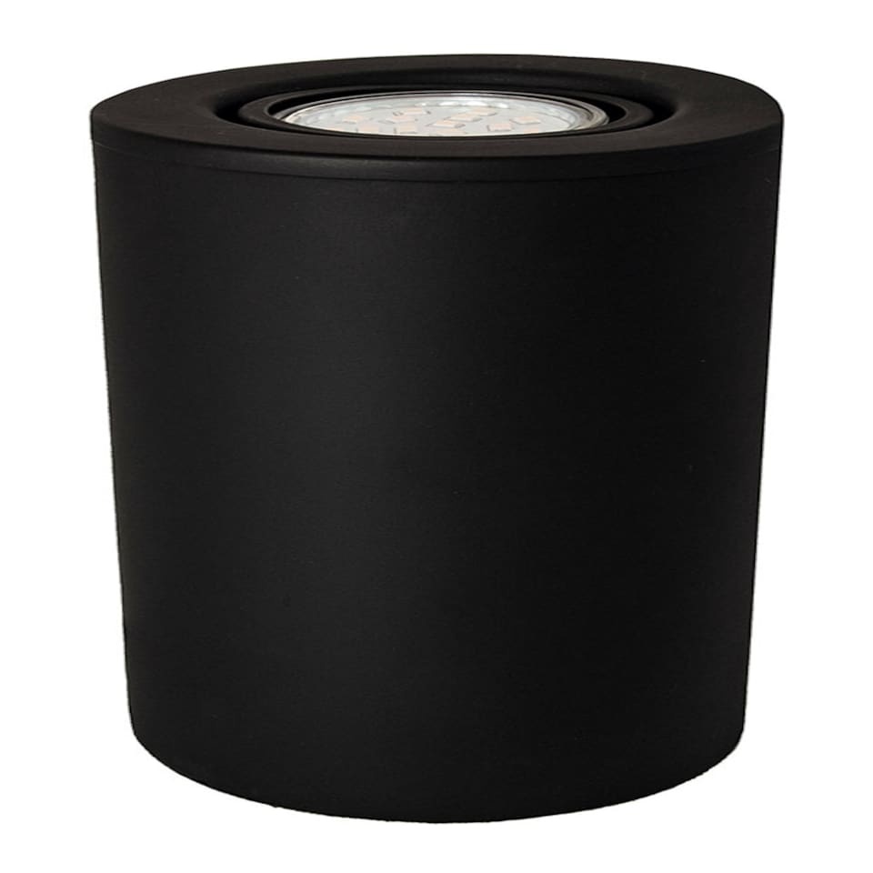 image 1 of Matt Black GU10 Floor or Table Lamp Uplighter with Tilt Capability | Black