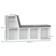 image 7 of HOMCOM  2 Tier Bookcase w/ Removable Cushions Storage Cabinet for Living Room