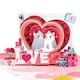 image 3 of Romantic Cats in Heart Frame LOVE Design 3D Pop Up Greeting Card