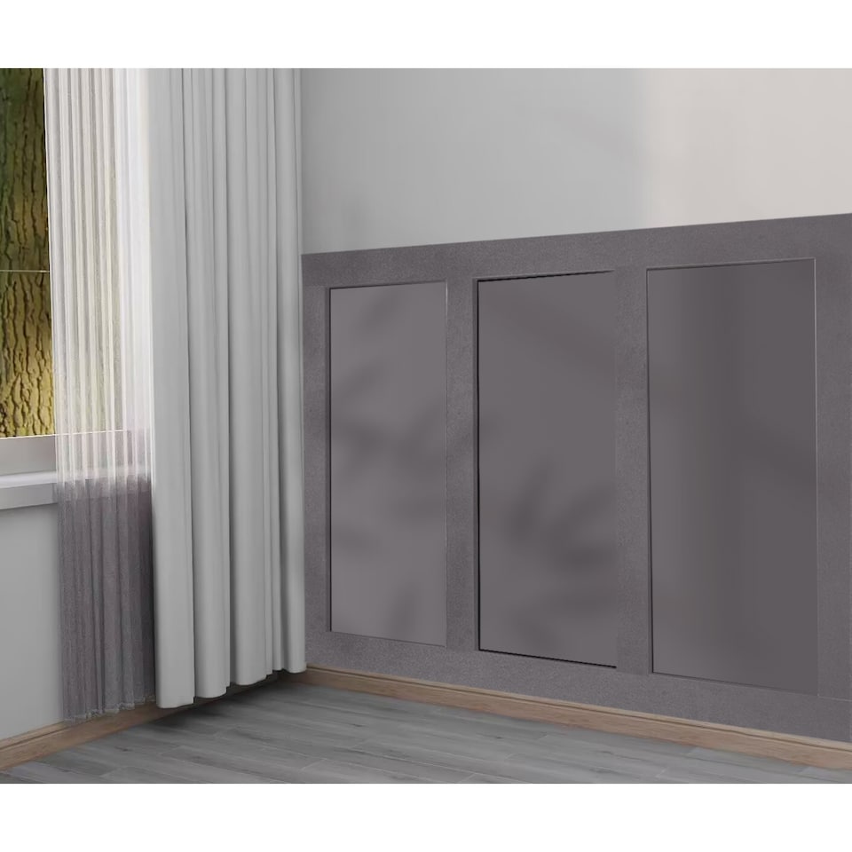 image 1 of Groundlevel 6 Piece MDF Wall Panel Kit Modern Geometric Design Cozy Premium | Brown