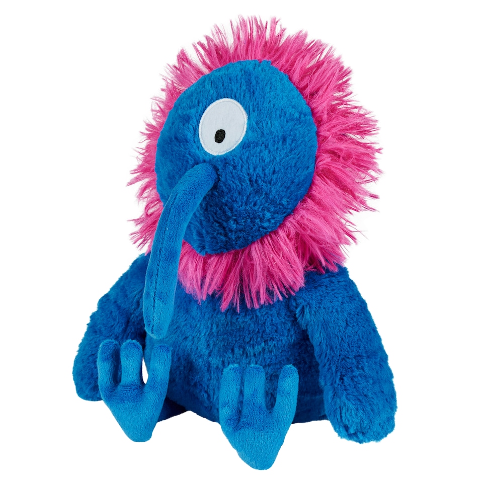 image 1 of Warmies Plush Bright Blue Monster Microwavable Weighted Teddy