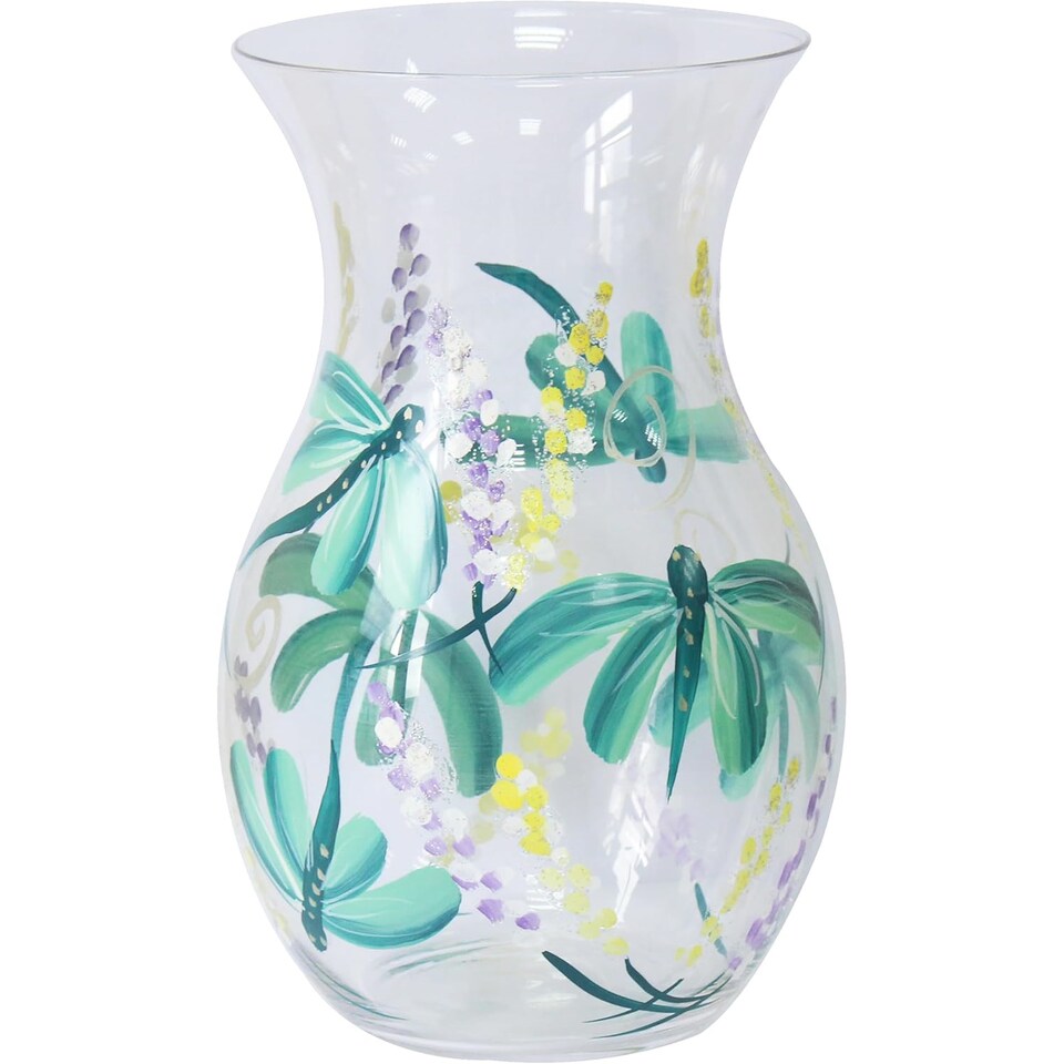 image 1 of Lynsey Johnstone Dragonfly Hand Painted Vase