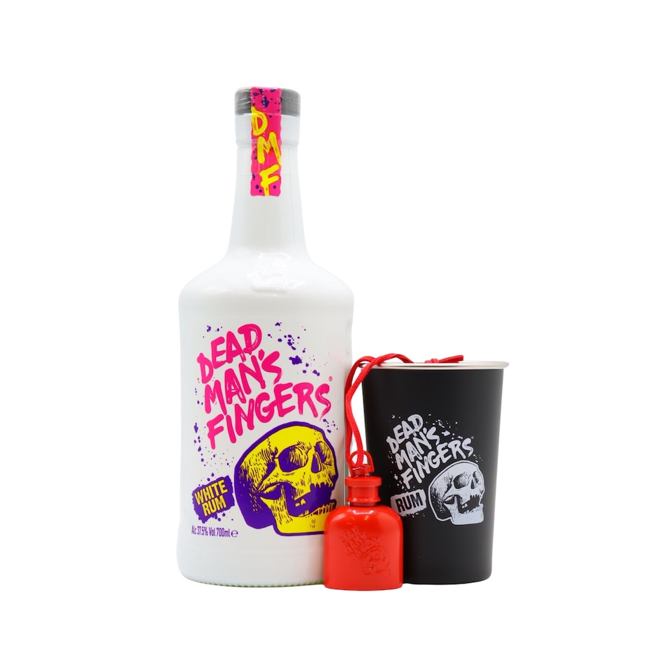 Dead Man's Fingers - White Rum (Includes Metal Cup & Mini Hip Flask)