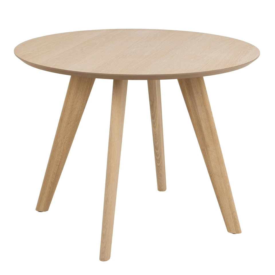 image 1 of Townsville Round Dining Table in White and Oak