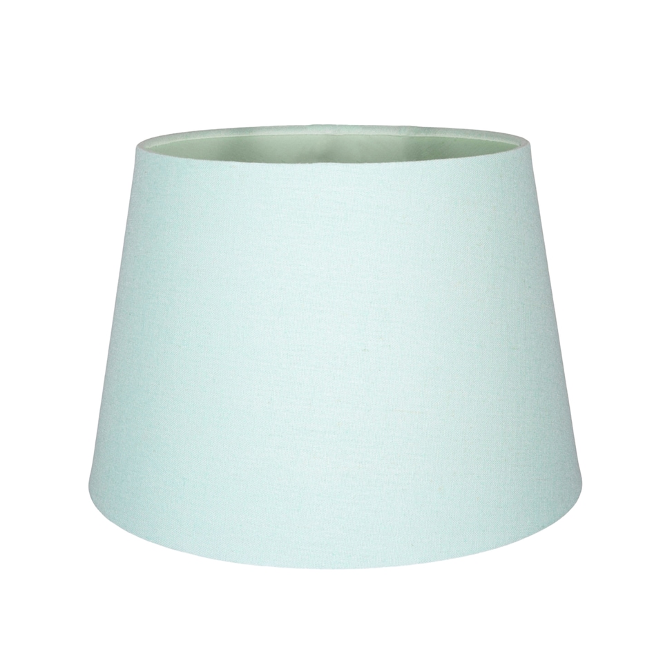 image 1 of Traditional 8 Inch Duck Egg Linen Drum Table-Pendant Lamp Shade 40w Maximum | Blue