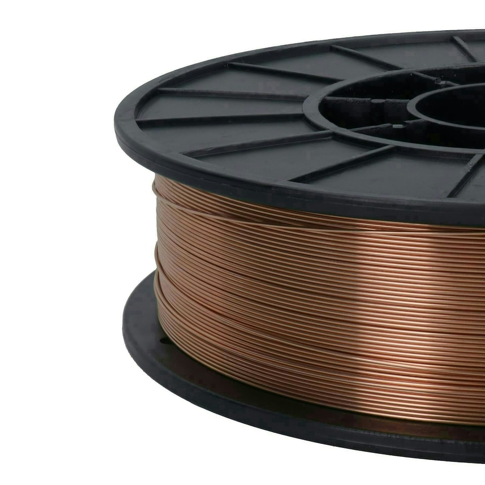 image 1 of 0.6mm Mild Steel Mig Welding Wire Spool Gas Argon CO2 5kg Reel Copper Coated 2 Pack