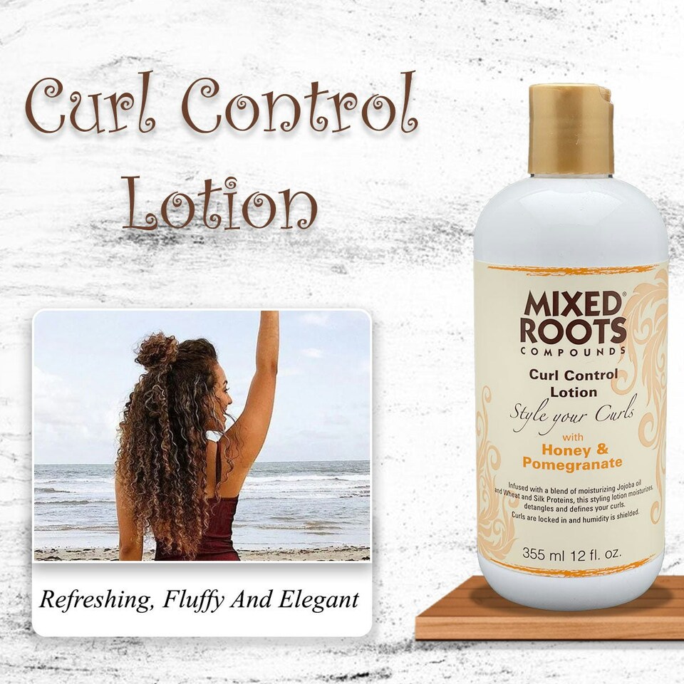 image 1 of Mixed Roots Compounds Curl Control Lotion 355ml Honey & Pomegranate