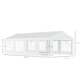 image 7 of Outsunny 8m Gazebo Garden Marquee Canopy Party Carport Shelter Garage Tent White