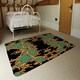 image 3 of Black & Green Baroque (Rug) Green | Medium: 80x150cm