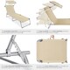 image 5 of Sun Lounger - foldable, adjustable sunshade and 4-step backrest | Cream | beige | 1