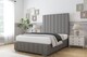 image 2 of Sloomy Langston Pewter Dumfries Bed Frame With Mattress With 50" Upholstered Headboard 5' King