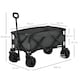image 5 of Outsunny Outdoor Cart Folding Cargo Wagon Trailer Beach w/ Handle Dark Grey