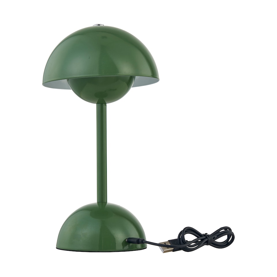 image 1 of Eleanor - Sage Green LED Rechargeable Touch Table Lamps Twin Pack