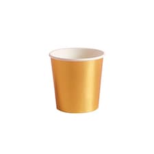 Metallic Gold Foil Paper Shot Cups 100ml - Pack of 10
