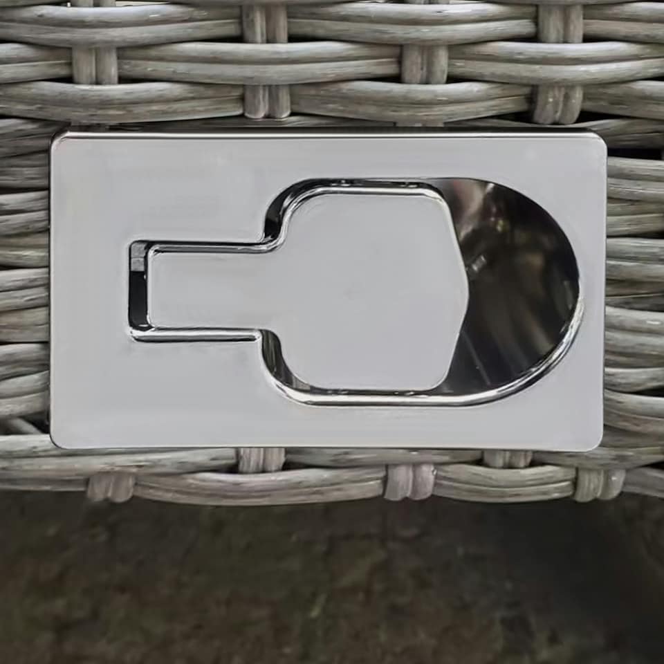 image 1 of Outsunny Patio Rattan Sun Lounger Garden Wicker Backrest Adjustable Sun Lounger