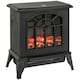 image 1 of HOMCOM Freestanding Electric Fireplace Heater w/ LED Flame 1000W/2000W Black