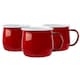image 1 of Argon Tableware Coloured Enamel Belly Mugs - 375ml - Red - Pack of 6 Red