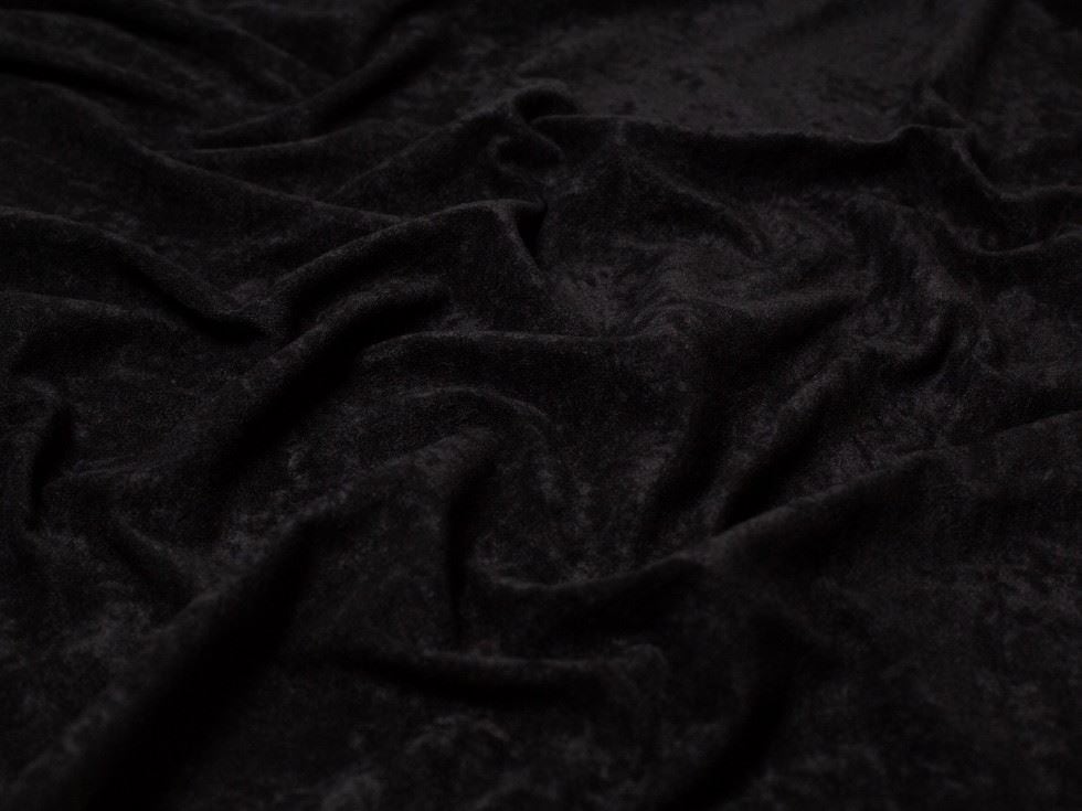 Minerva Core Range Black Faux Suede Suedette Fabric for Dressmaking, 150cm / 59" Wide - per metre