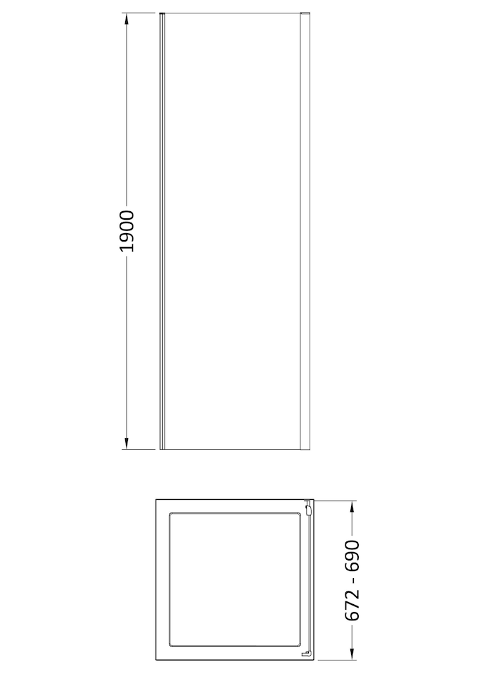 image 1 of Balterley Ruwa Toughened Safety Glass Side Panel - Balterley | Black | Matt Black | 1