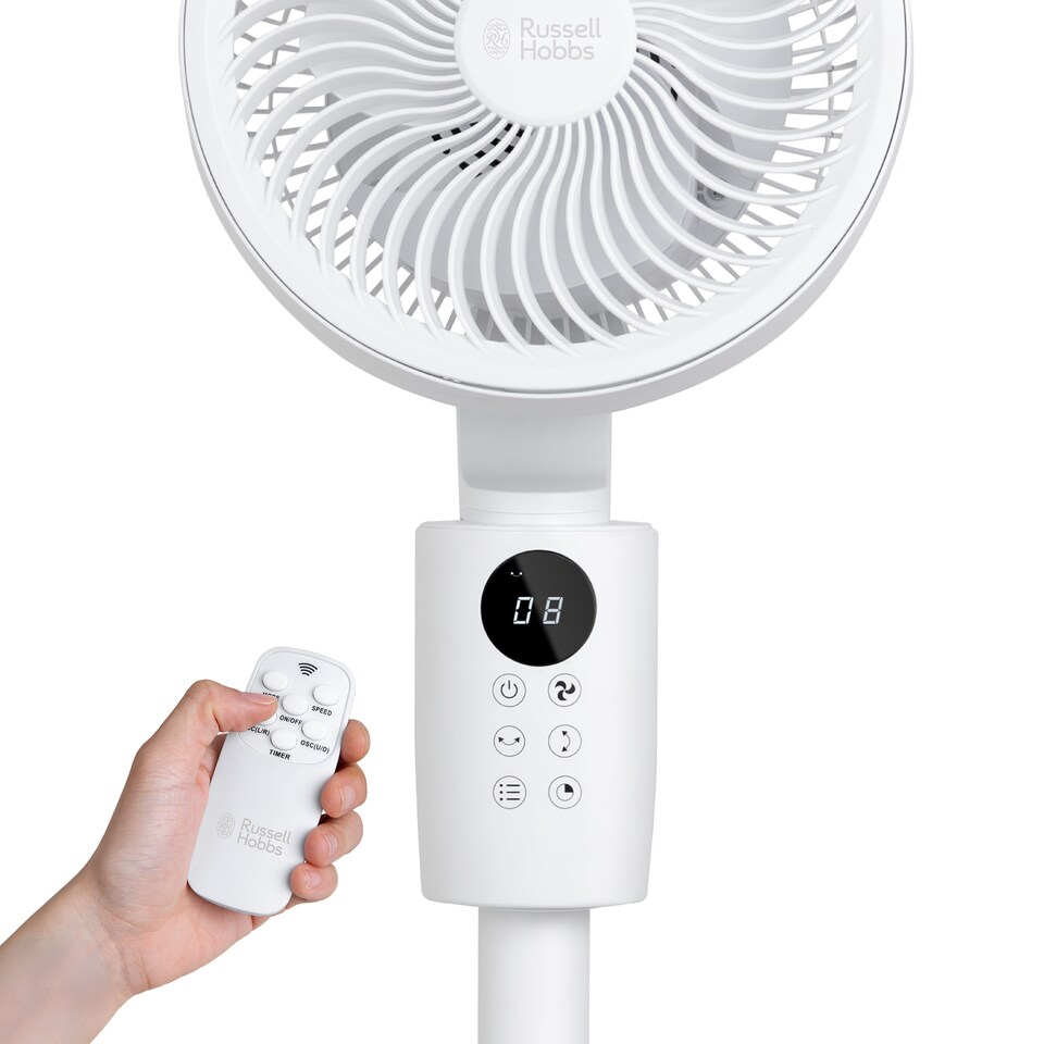 image 1 of Russell Hobbs 3 in 1 Circulator Fan with 16 Speed Settings White RHPCF1001