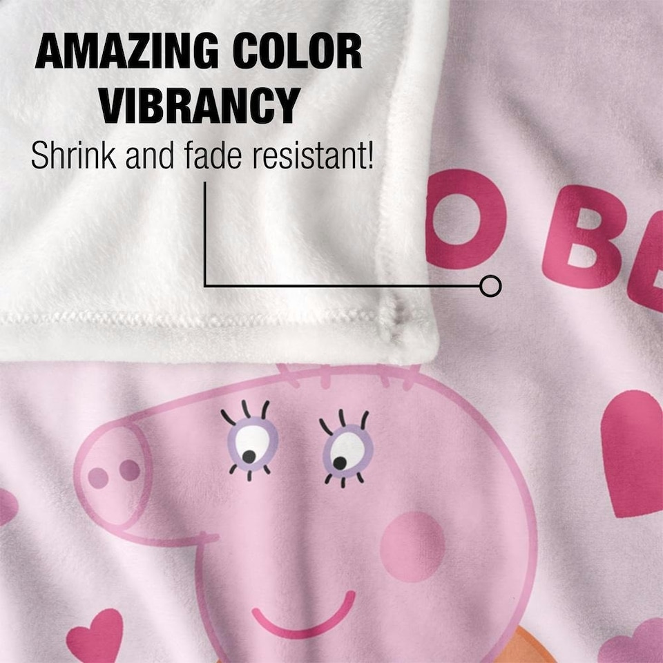 image 1 of Peppa Pig Soon To Be Mummy Pig Blanket - White - One Size