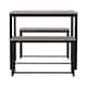 image 3 of Lincoln 1+2 Dining Bench Set - Stone Effect/Black Black