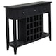image 4 of Interiors by Premier Wine Bottle Storage Console Table Black