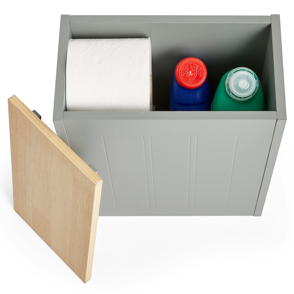 image 1 of VonHaus Shrewsbury Grey Bathroom Storage Box