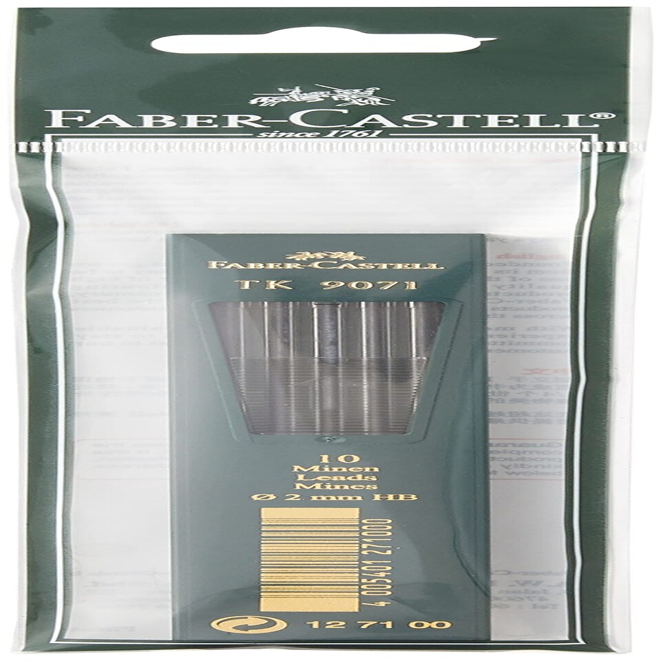 Faber-Castell - TK Clutch Pencil Leads - tube of 10 leads , 2mm, HB