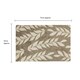 image 6 of JVL Mega Doormat - 50x75cm, Leaves