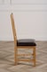 image 4 of Berkeley Solid Oak and Leather Dining Chairs for Dining Room or Kitchen | Brown | Brown